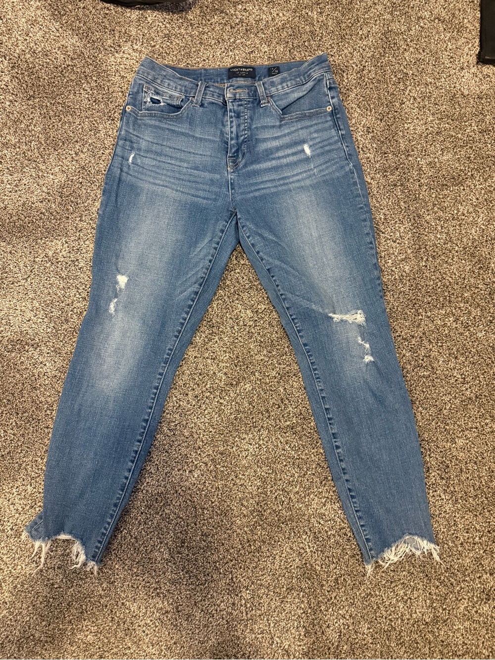 Light Blue Distressed Women's Jeans